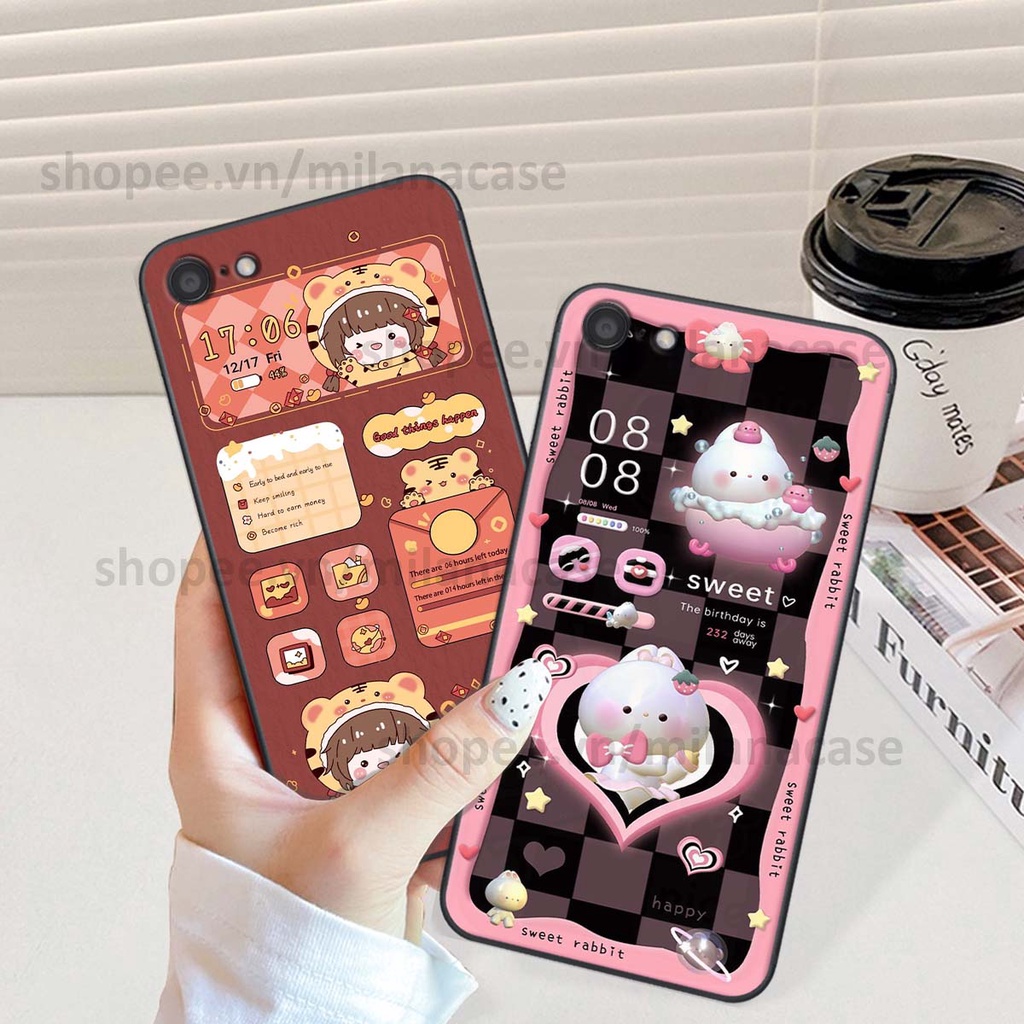 Ốp Oppo A71 / A83 hình đồng hồ icon gấu mèo cute cực dễ thương ngộ nghĩnh