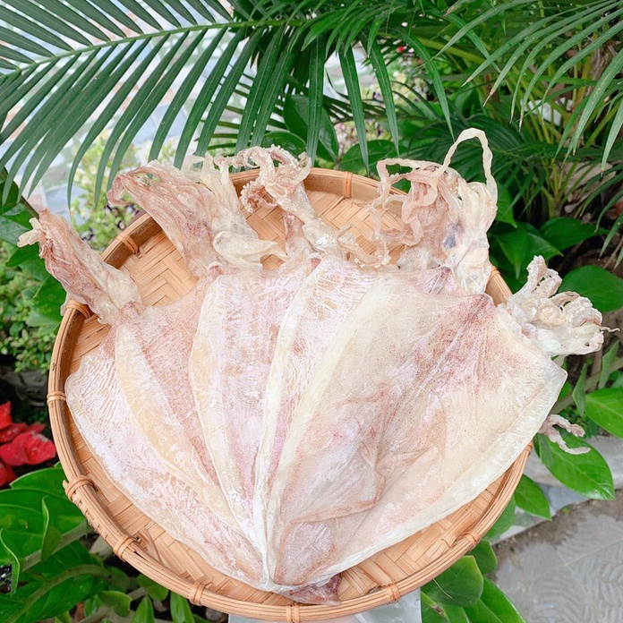 Khô Mực Đà Nẵng loại Ngon, thịt ngọt, cân đúng, size trung M1 18-22 con/kg, Đặc sản Đà Nẵng Ngon HANIGO