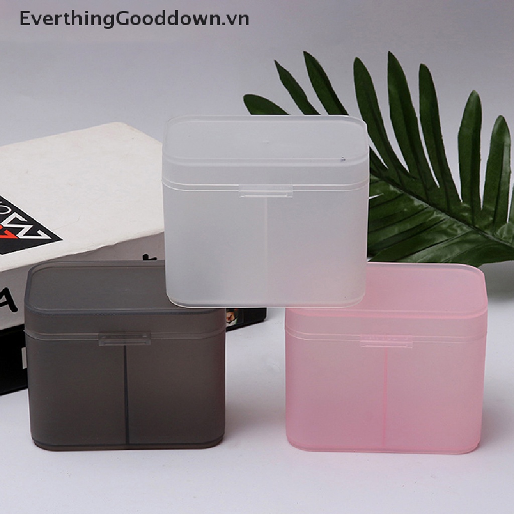 Everthinggood Hộp Đựng Bông Tẩy Trang Hai Ngăn Tiện Lợi