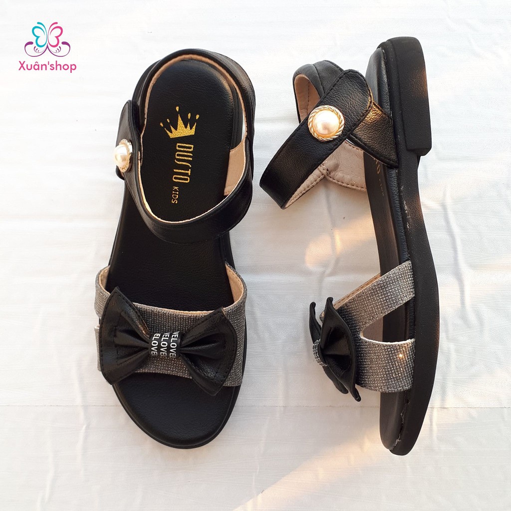 Sandal bé gái hãng DUSTO da mềm, đế chống trượt đính nơ xinh xắn thuộc dòng sản phẩm dành cho trẻ em Dusto Kid)