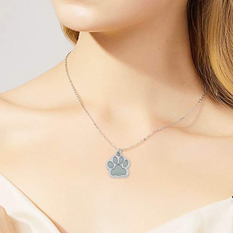 Vòng cổ Mặt Hình Dấu Chân Chó Phát Sáng Dễ Thương
