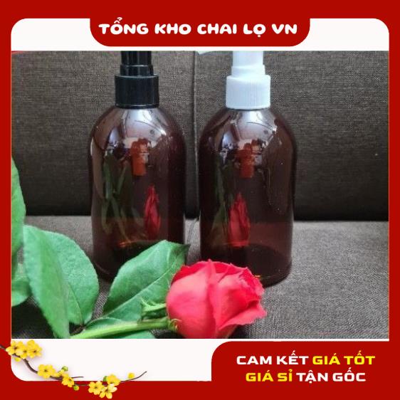 Chai Chiết Mĩ Phẩm ❤ SIÊU RẺ ❤ Chai nhựa pet vòi nhấn sữa tắm 250ml lùn chiết mỹ phẩm , phụ kiện du lịch