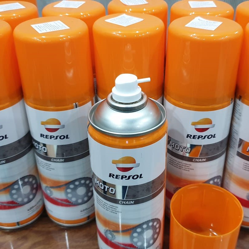 Xịt Dưỡng Sên REPSOL Moto Chain Lube 400ML, Chai Vệ Sinh Sên, Dưỡng Xích Bôi Trơn Sên Xe Máy Chuyên Nghiệp