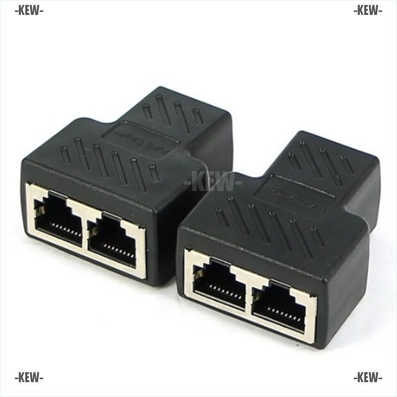 KEW ❤ 1 To 2 Ways RJ45 LAN Ethernet Network Cable Female Splitter Connector Adapters | BigBuy360 - bigbuy360.vn