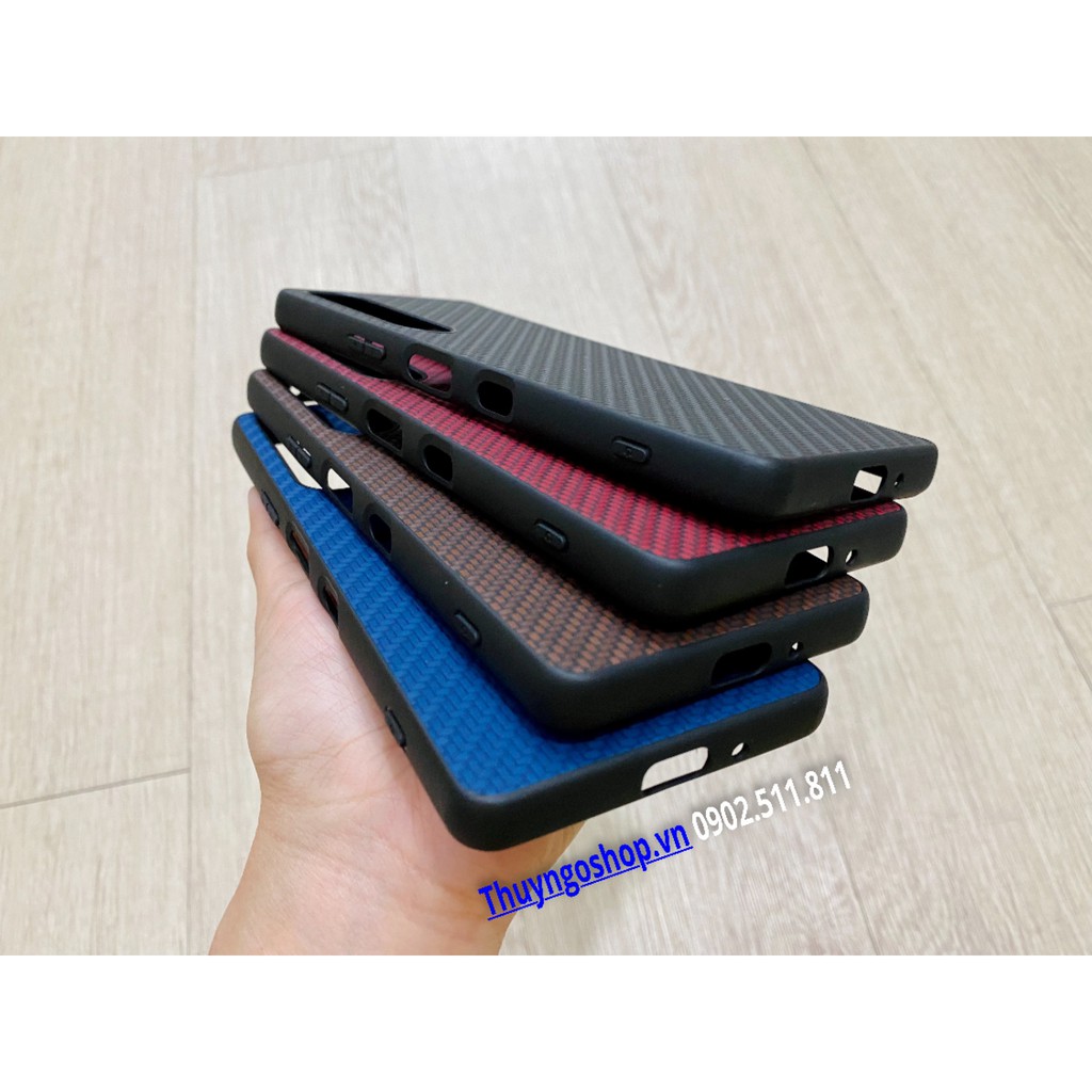 Ốp lưng da caro viền nhựa dẻo Sony Xperia 1 III - Xperia 5 III - Xperia 10 III - Xperia 5 Mark II