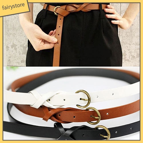 Dây nịt cho nữ mảnh giả da kiểu dáng đơn giản
