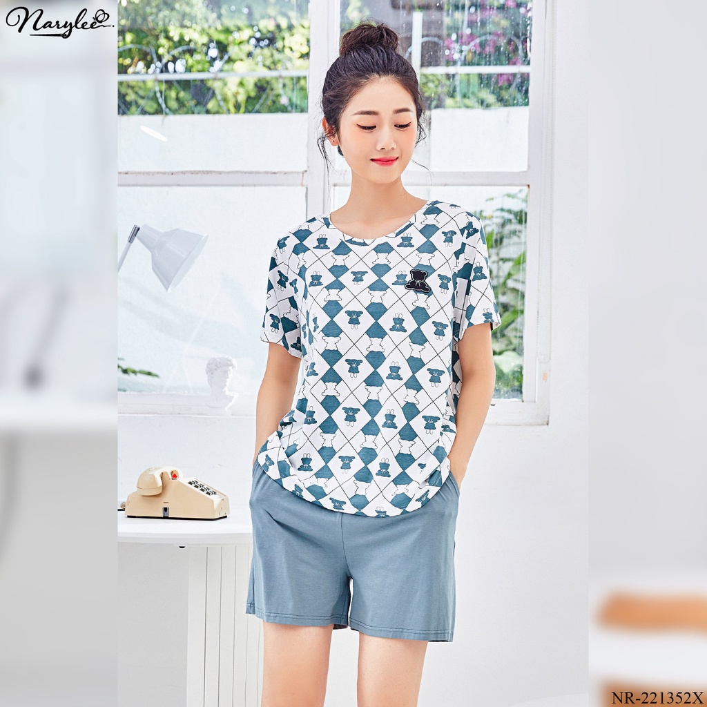 [CHÍNH HÃNG] Đồ bộ mặc nhà nữ cao cấp thương hiệu Narylee chất cotton nhập khẩu mềm mịn kháng khuẩn chống tia UV mã 1352