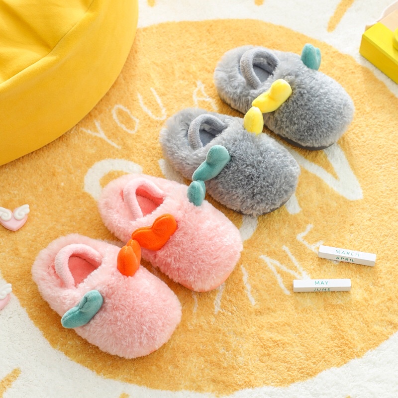 [Độc] Dép bông cho bé từ 1-3 tuổi có quai sau, chống trơn trượt, cực kì dễ thương