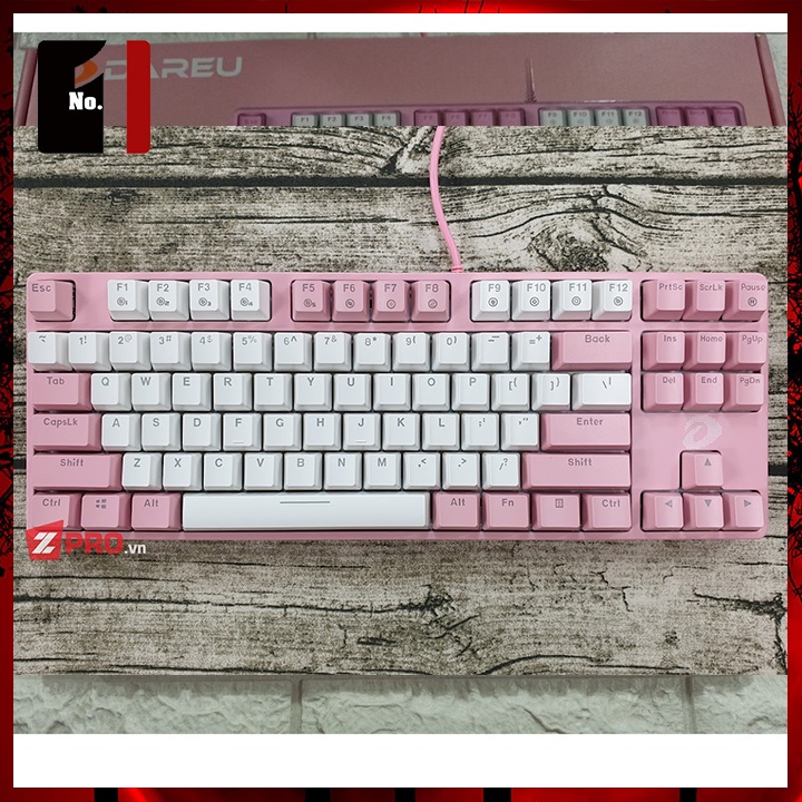 Bàn Phím Cơ Gaming Máy Tính DareU EK87 Màu Hồng Led RGB Bàn Phím Vi Tính Laptop Pc Chơi Game Dễ Thương Có Dây