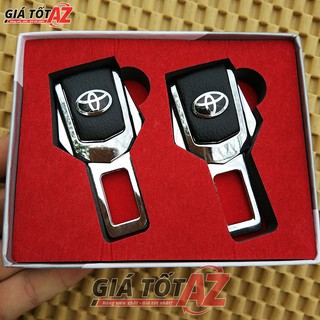 Bộ 2 Chốt ngắt cảnh báo thắt đai an toàn xe ô tô - Logo TOYOTA cao cấp