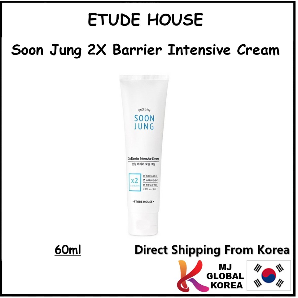 [Etude House] Kem Dưỡng Da Chuyên Sâu 60ml / Soon Jung 2X Barrier Intensive Cream 60ml