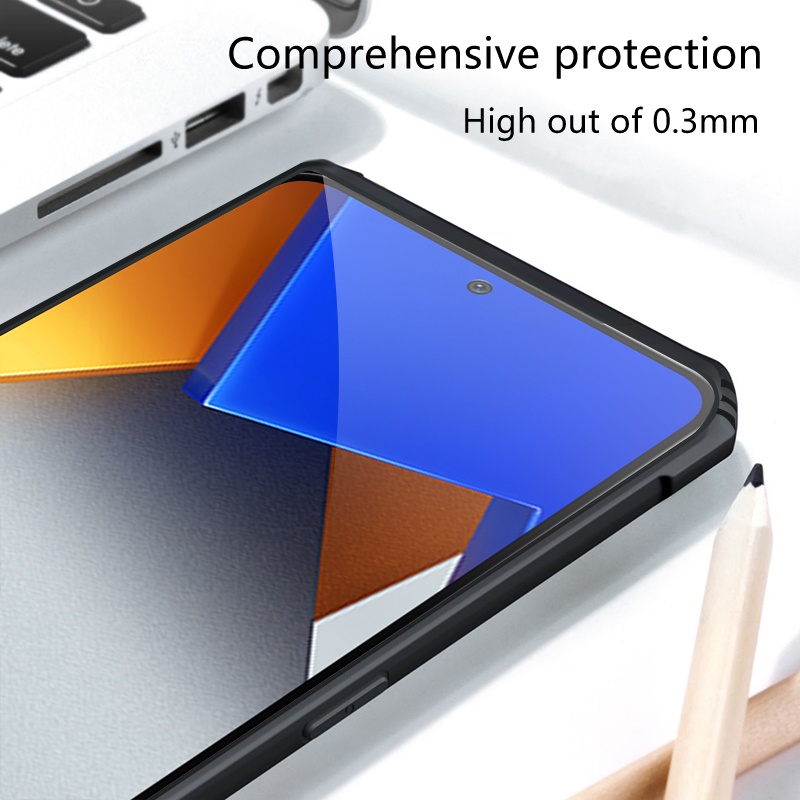 Ốp Điện Thoại Cứng Trong Suốt Cho Xiaomi POCO M4 Pro 4G X3 M3 F3 Redmi Note 11E 5G 11 11S 10 10S 10C Redmi10