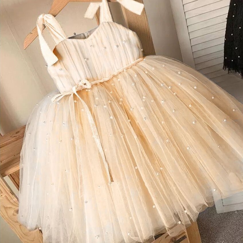 Đầm Công Chúa Đính Hoa Xinh Xắn Cho Bé Gái Từ 1-5 Tuổi
