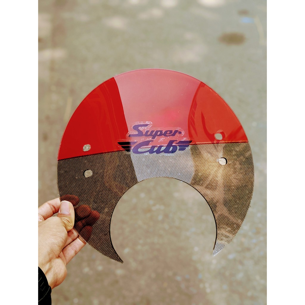 Kính chắn gió xe cub đèn tròn Moony