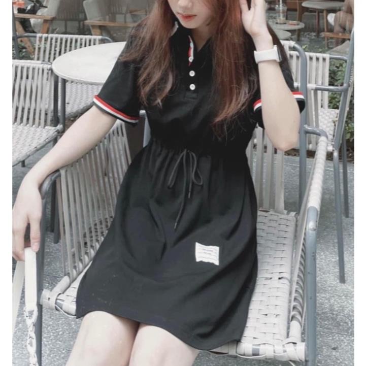 [NEW] Váy Đầm Nữ Cổ Bẻ Dáng suông Dễ Mặc Thể Thao Thời Trang( Hàng Sẵn)