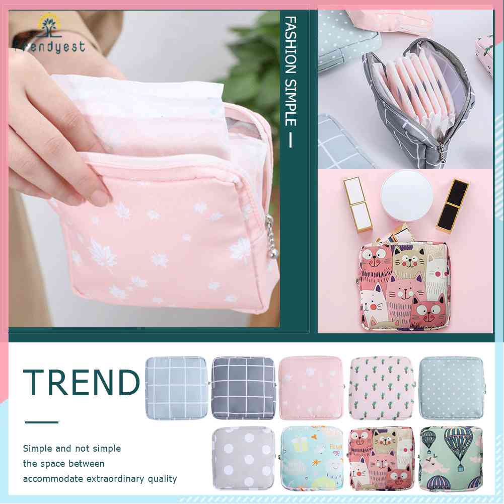 Túi Đựng Băng Vệ Sinh / Khăn Ăn / Tiền Xu Mini Tiện Dụng Cho Nữ