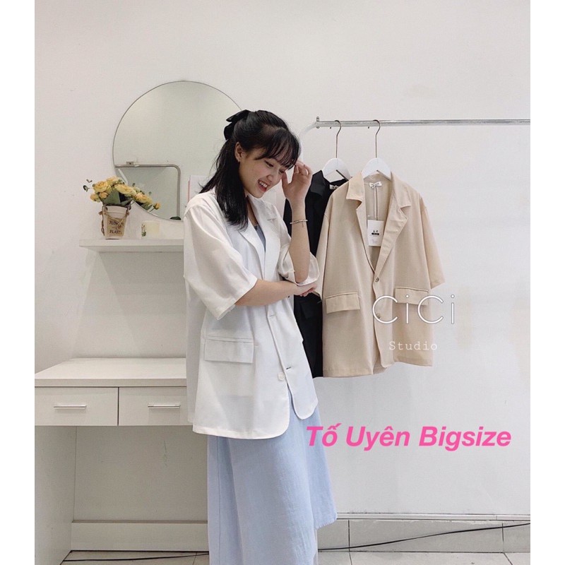 [Mã FAMARAL1 giảm 10K đơn 50K] (T.U Bigsize 50-80kg) Áo Blazer 2 Khuy Chất Trượt Hàn Loại 1