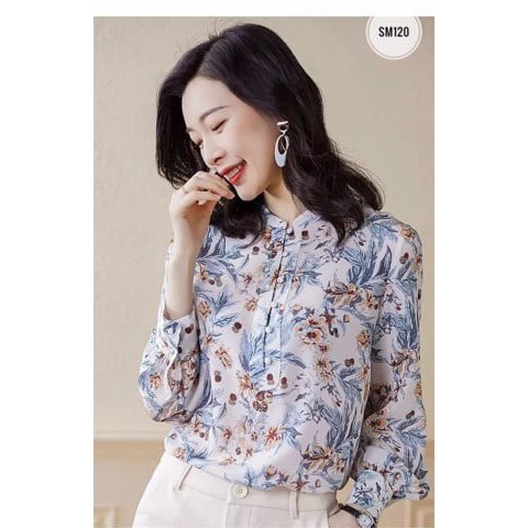 ÁO Sơ mi NỮ  chifon hoa F...r..ed..y xinh yêu.HÀNG VNXK