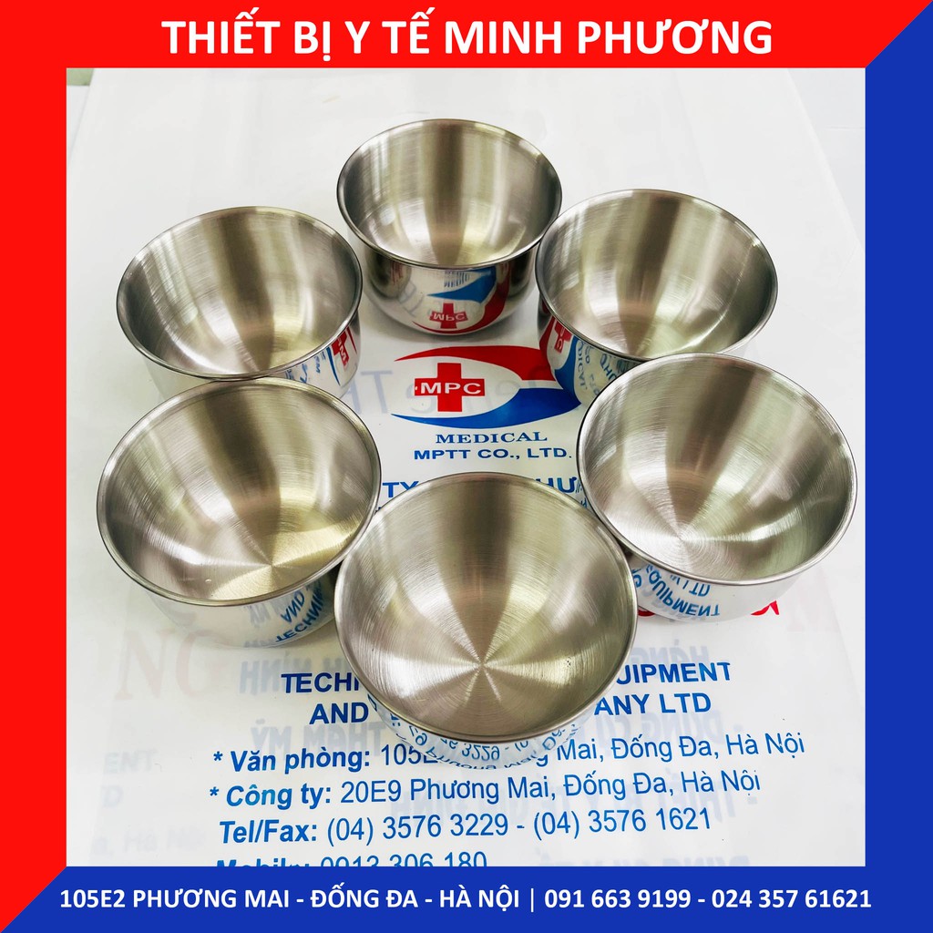 Bát đựng bông cồn inox 304 đường kính 6cm 8cm dùng trong y tế