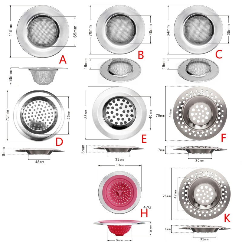Dụng Cụ Lọc Rác Bồn Rửa Chén Chống Tắc Nghẽn Tiện Dụng