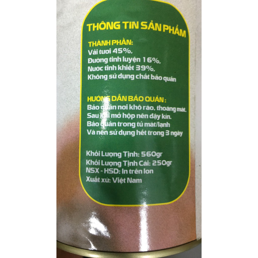 Trái Vải Ngâm Hoàng Gia 560 g