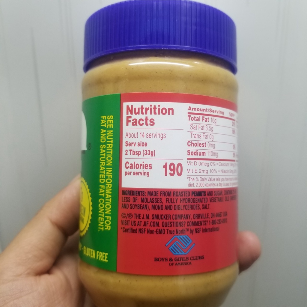 Bơ đậu phộng hạt Jif 454 g - Nhập Khẩu Mỹ