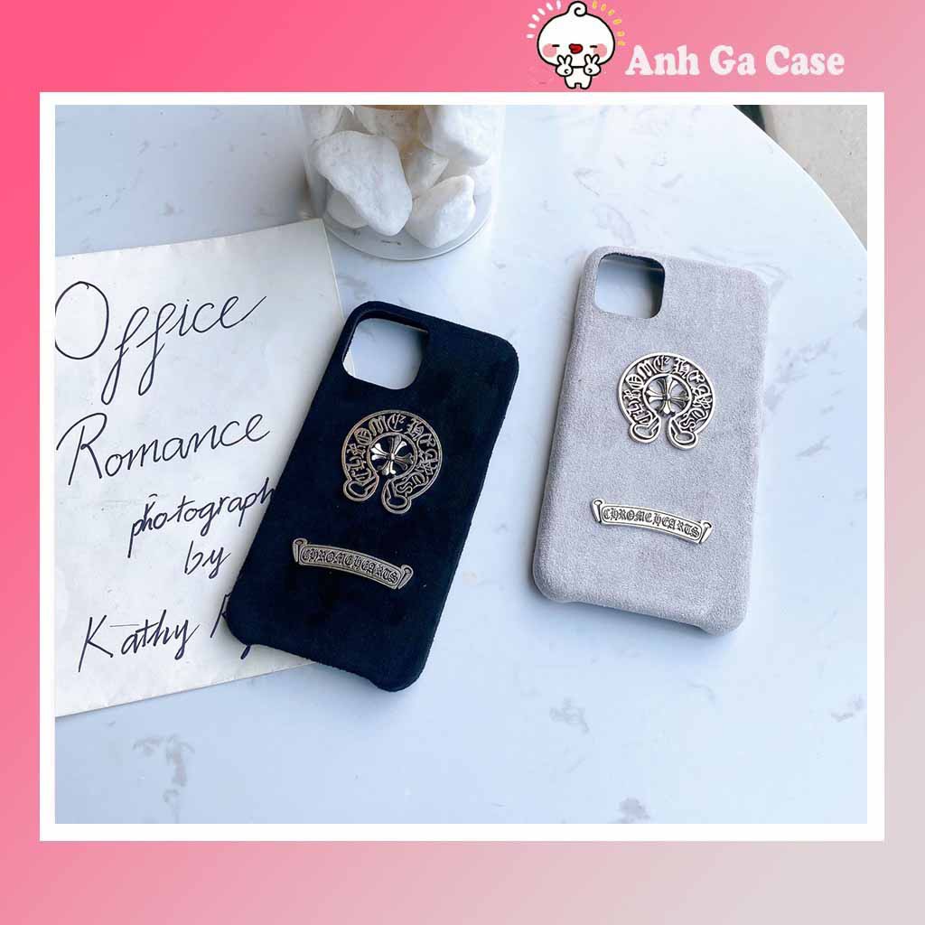 Ốp lưng iphone DẠ TRƠN Chrome Hearts /6s plus/6/7/7plus/8/8plus/x/xs/xs max/11/11 pro/11 promax,Anh Ga Case