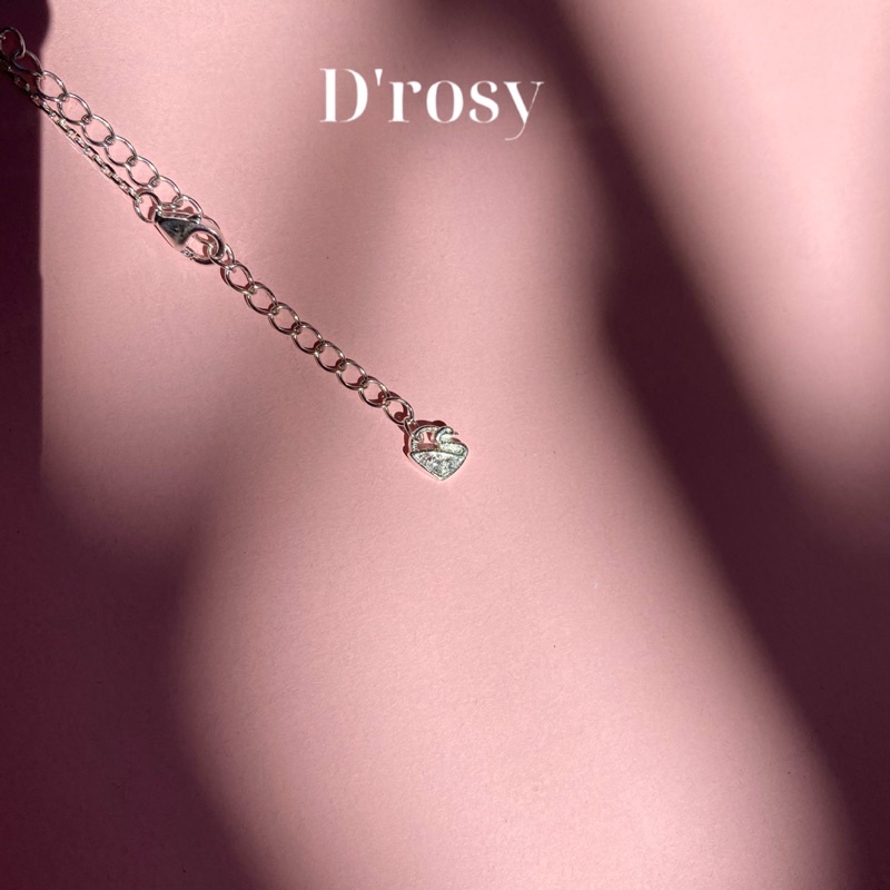 Dây chuyền nữ bạc mặt thiên nga nạm đá trắng xinh xắn