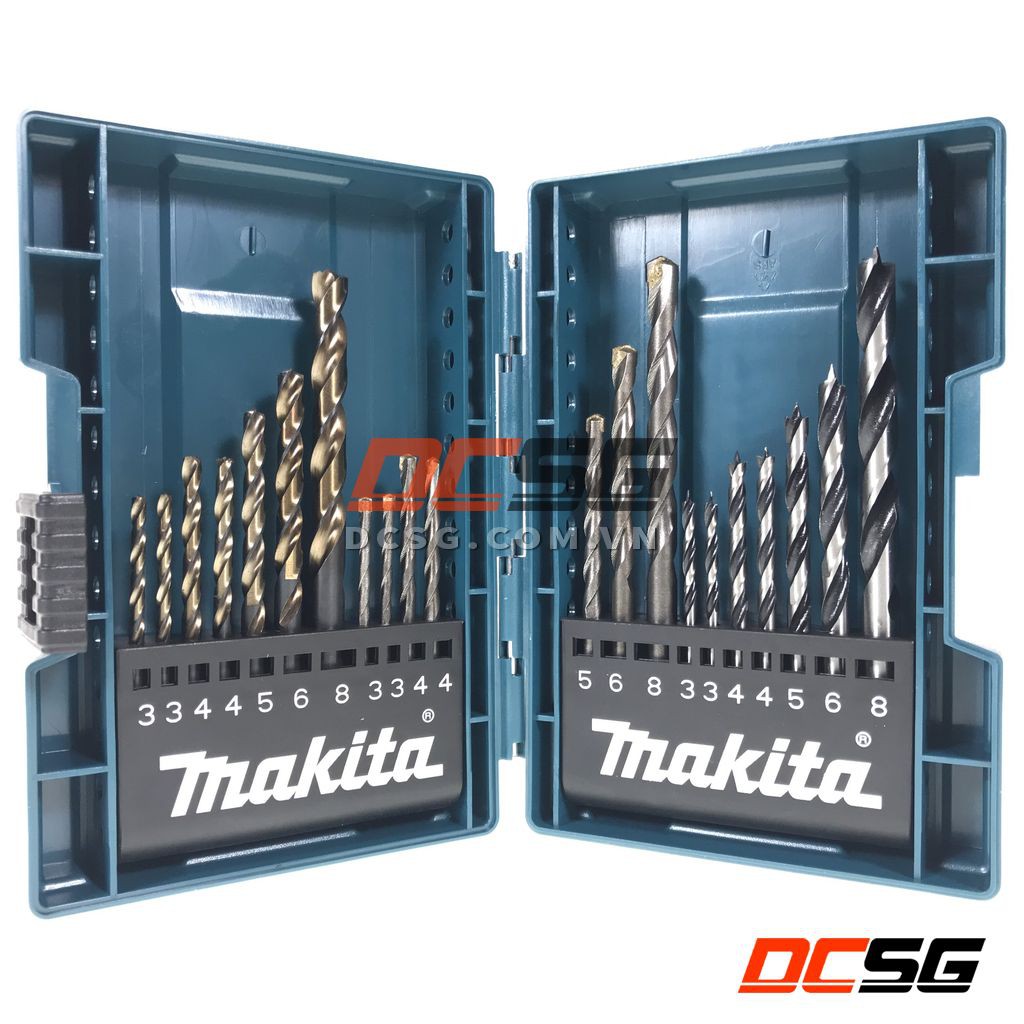 Bộ mũi khoan Kim loại - tường - gỗ 21 cái Makita B-44884 | DCSG