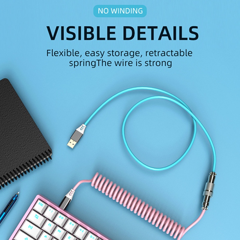 Dây Cáp Bàn Phím Cơ Shas 7 2ft Type-C Sang USB