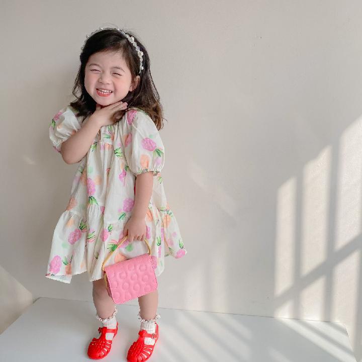 Hàng Mới Về Đầm Công Chúa Tay Phồng Ngắn Phong Cách Nhật Bản Hàn Quốc Thời Trang Xuân Hè Dành Cho Bé Gái 2022