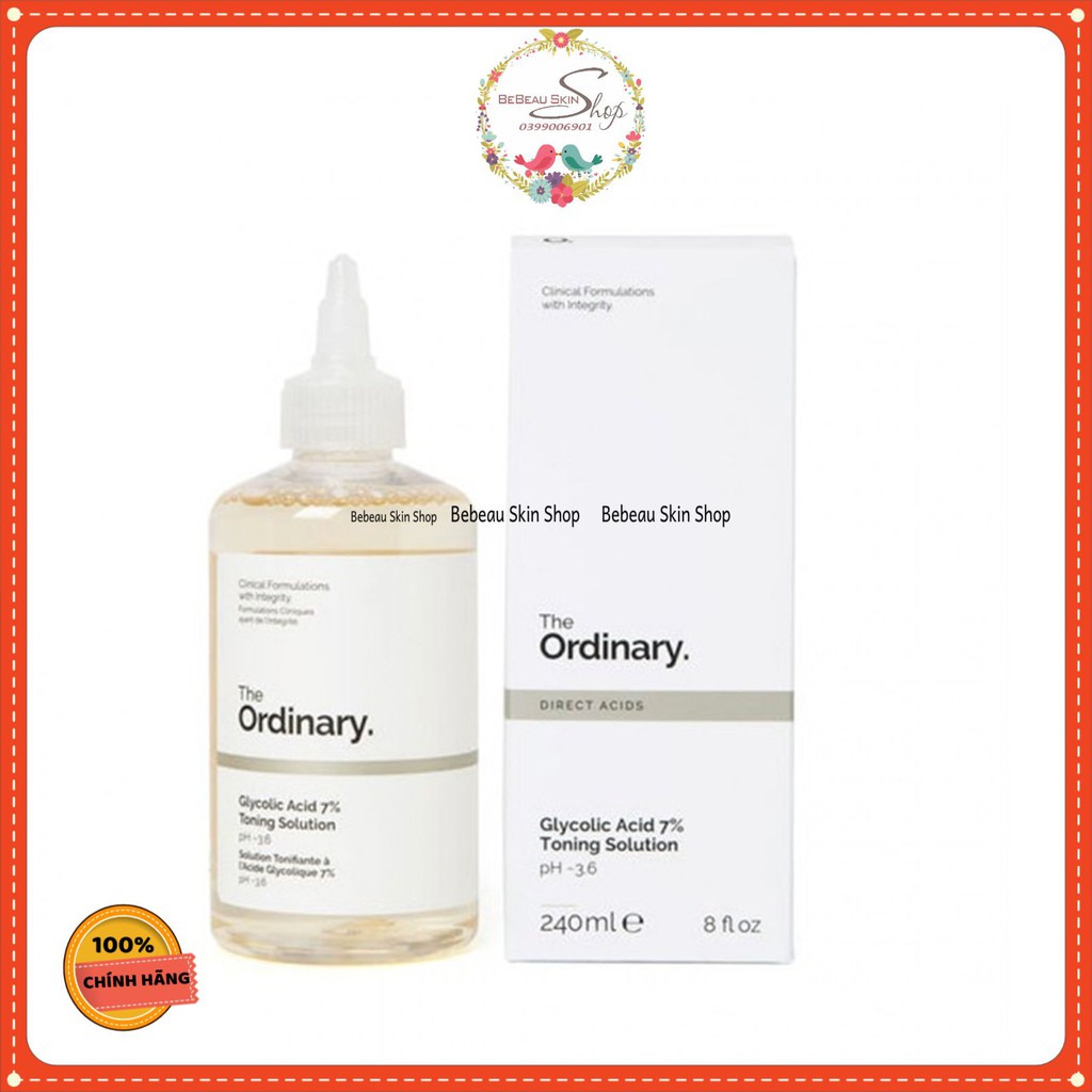 Nước hoa Hồng The Ordinary Glycolic Acid 7% Toning Solution tẩy da chết - Chính Hãng