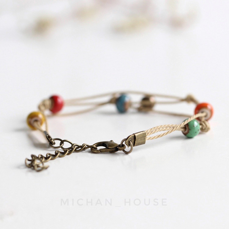 Vòng tay boho vintage nhiều màu sắc