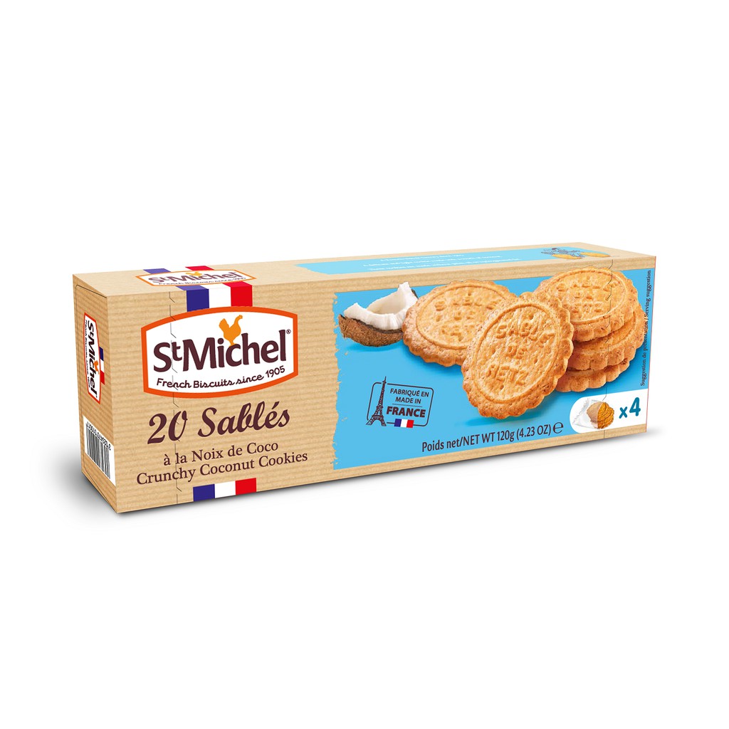 Bánh qui bơ St Michel Sablés dừa 120g