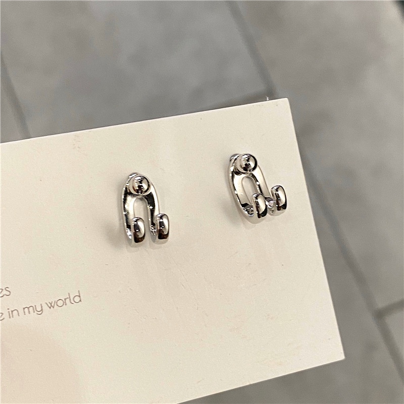 Khuyên Tai Nữ Xỏ Lỗ Cá Tính, Bông Tai Nữ Màu Bạc V1.11