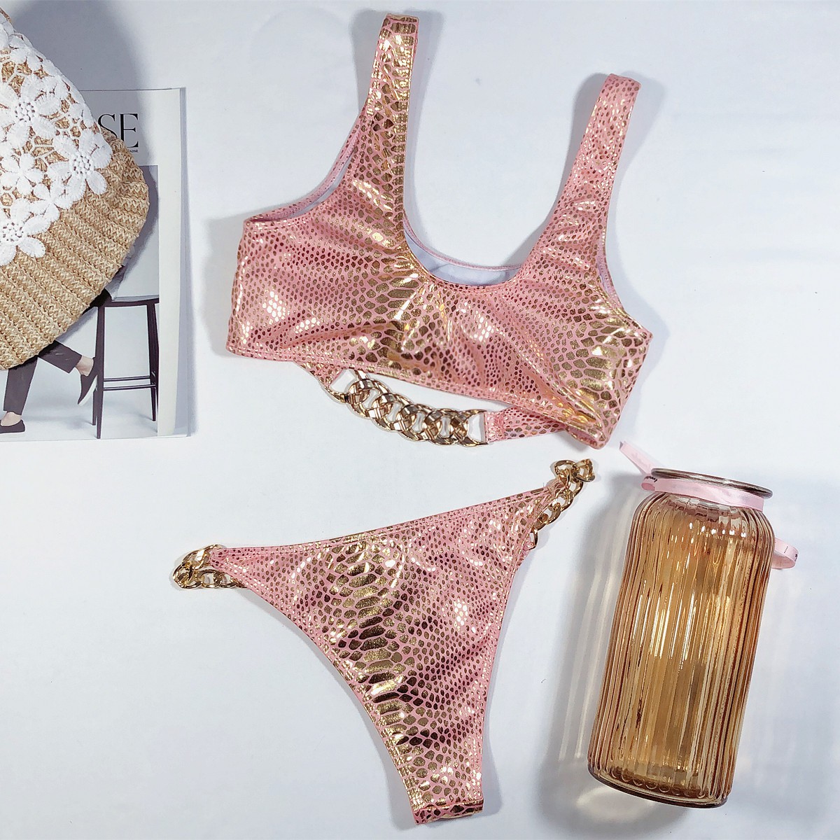 Bikini Hai Mảnh Kim Loại Gợi Cảm Cho Nữ | BigBuy360 - bigbuy360.vn