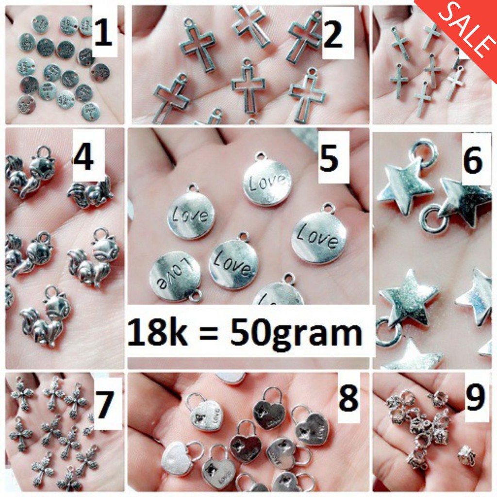 phụ liệu , Phụ kiện charm 23k = 50 gram [ giá sỉ ]
