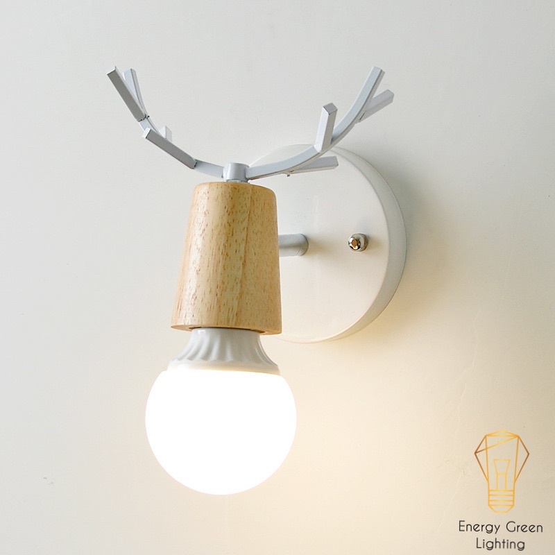 Đèn trang trí gắn tường Energy Green Lighting đầu hươu TN101 7w (kèm bóng led G40 3 chế độ sáng Trắng Vàng Trung Tính)
