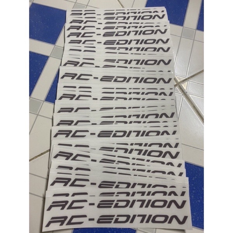 Cặp tem dán Phuộc RC Edition xám decal trong
