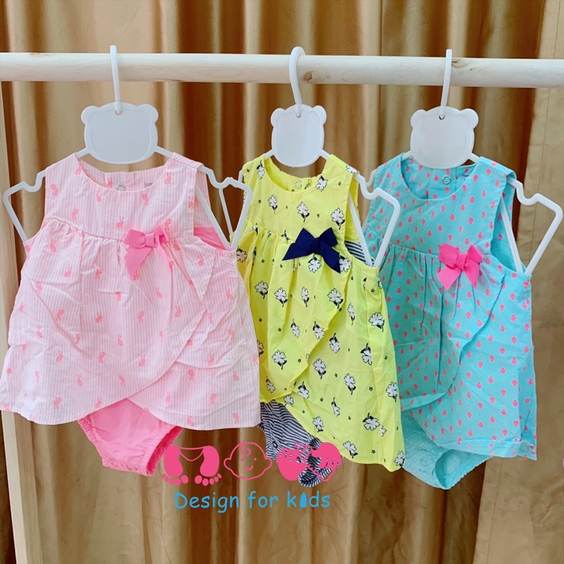 (Size 12-18m) Bộ body đùi / Váy xuất dư các hãng cho bé gá