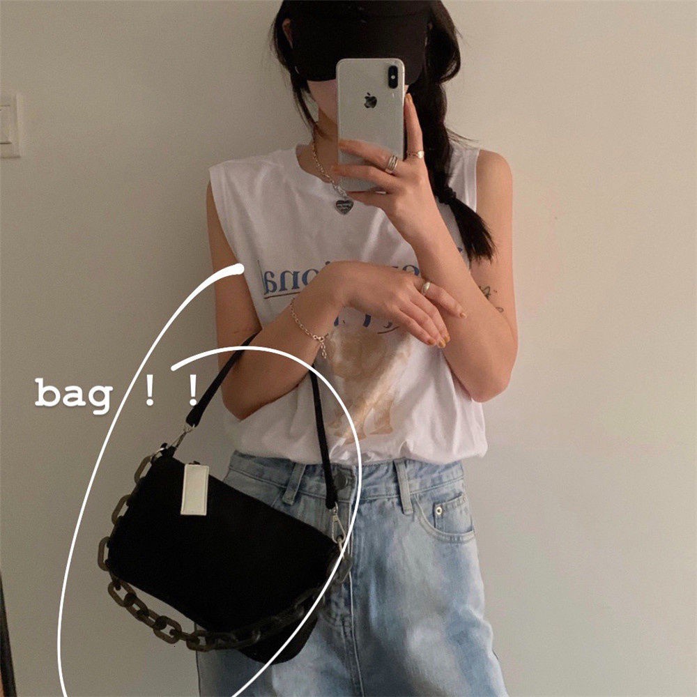 Túi đeo vai phối xích cá tính sành điệu cho nữ