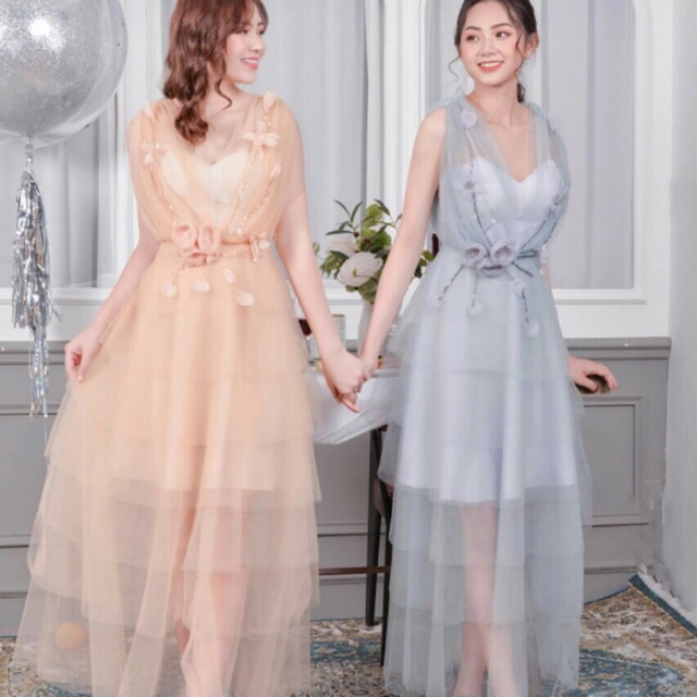 Đầm dự tiệc xếp tầng kết cườm sang trọng TRIPBLR T DRESS - size M/L ( kèm ảnh/video thật) MS137V