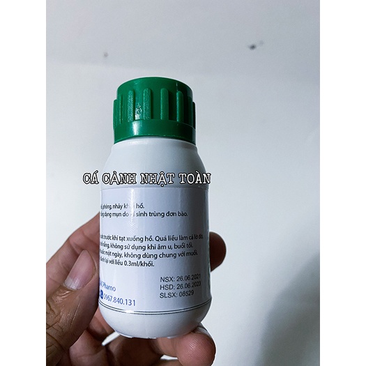 COPPER NGỪA CẠ MÌNH, NỔI GÂN MÁU, LIẾC MÌNH, TUỘT NHỚT, PHÒNG NHẢY KHỎI HỒ, NẮM ĐÁY, LỜ ĐỜ CHO BỂ CÁ KOI ACPHARNO 50ML