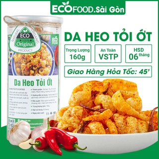 Da Heo cháy tỏi ớt chiên giòn 160G Ecofood - Loại 1 giòn thơm, đậm vị