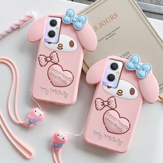 OPPO Reno7Z 5G Reno7 Reno6 Reno5 Reno4 Reno 2 2F 3 3Pro 4 4Pro 4Z 5 5Pro 6 7 7Pro 7Z Ốp Điện Thoại TPU Mềm Hoạt Hình Dễ Thương Giai Điệu Silicon Vỏ Bảo Vệ Có Dây Buộc
