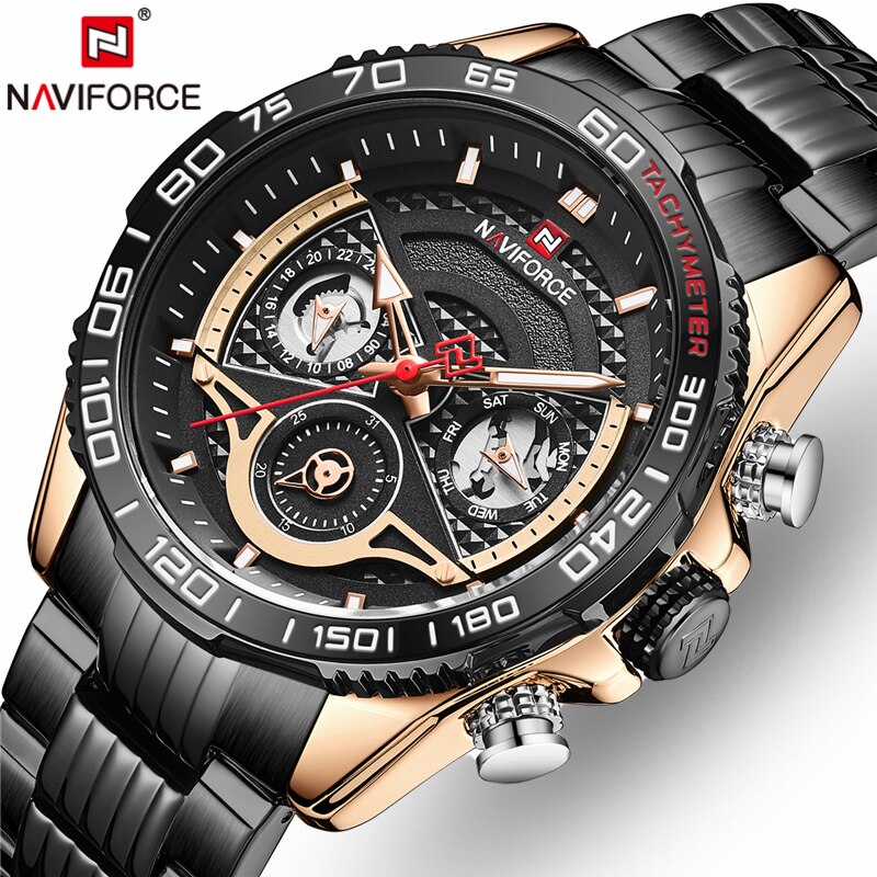 Đồng Hồ NAVIFORCE Thể Thao Chống Nước Thời Trang Cho Nam