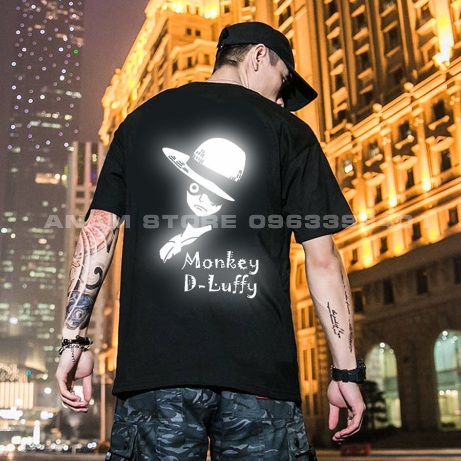 Áo thun phản quang Tay Lỡ Nam Nữ Luffy 03