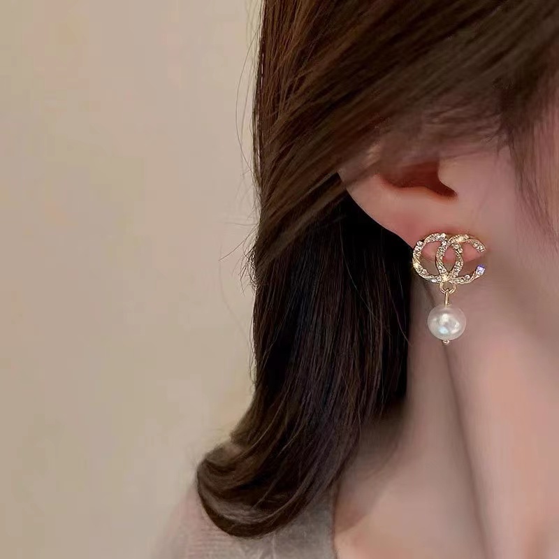 Bông Tai Mạ Bạc 925 Đính Ngọc Trai Nhân Tạo Phong Cách Hàn Quốc Mới 2022