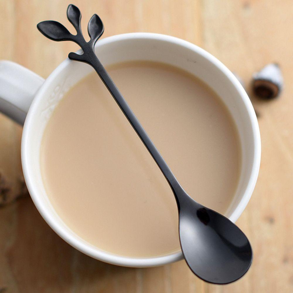 1 Bộ Muỗng Cà Phê Thân Dài Bằng Thép Không Gỉ