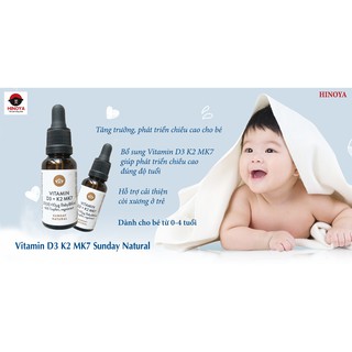 Vitamin D3 K2 MK7 Sunday Natural - Đức